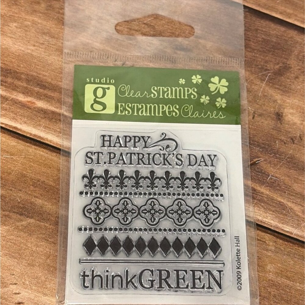 2009 V2 STUDIO G SAINT PATRICKS DAY CLEAR CLING  STAMP BY KOLETTE HALL